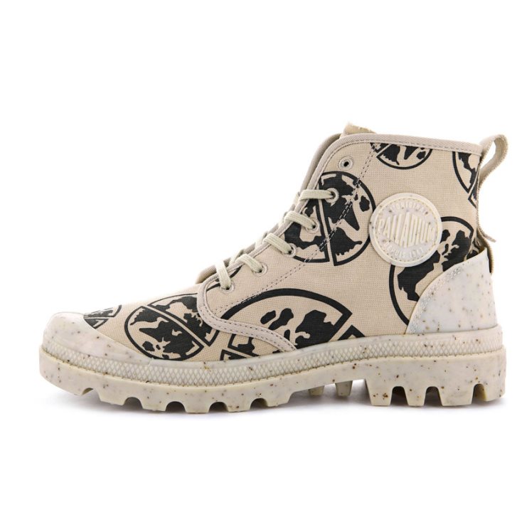 Palladium Pampa Eco-versary 75th Men's Boots Khaki | UK R452-QHP